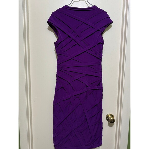 TADASHI SHOJI DESIGNER DRESS PURPLE small - Picture 2 of 6